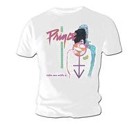Official White T Shirt PRINCE Purple Rain Album 'Take Me With U' XL