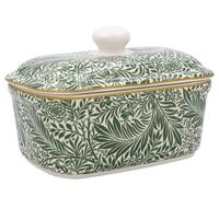 OFFICIAL WILLIAM MORRIS LARKSPUR FINE CHINA BUTTER DISH NEW IN GIFT BOX L&P
