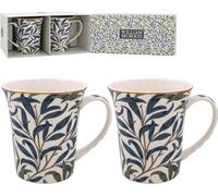 OFFICIAL WILLIAM MORRIS WILLOW BOUGH SET OF 2 COFFEE MUGS CUPS NEW IN BOX L&P