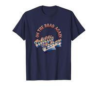 Official Willie Nelson On The Road Again T-Shirt, Men, Navy Blue, 5X-Large