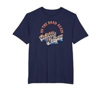 Official Willie Nelson On The Road Again T-Shirt, Men's Big and Tall, Navy Blue, 4X Tall