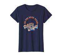Official Willie Nelson On The Road Again T-Shirt, Women, Navy Blue, XX-Large