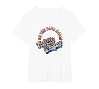 Official Willie Nelson On The Road Again T-Shirt, Women's Plus, White, 5X