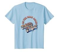Official Willie Nelson On The Road Again T-Shirt, Youth, Baby Blue, Small