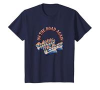 Official Willie Nelson On The Road Again T-Shirt, Youth, Navy Blue, Small