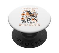Official Wisconsin State Bird American Robin Design PopSockets Adhesive PopGrip