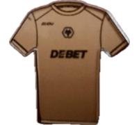 Official Wolves Gold Home Shirt Shaped Pin Badge