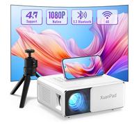 [Official XuanPad & Electric Focus 6D/4P ] Mini Smart Projector 4K Support, 2026 Upgraded WiFi Bluetooth Projector, Compatible with TV Stick, HDMI, USB, Laptop, iPhone, Android Smartphone