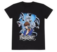 Official Yu- Gi-Oh! Kaiba Blue Eyes Unisex Black T-Shirt, XX-Large