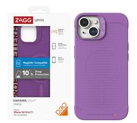 ZAGG Gear 4 Havana Snap D30 Protective Case Compatible with iPhone 14, Slim, Shockproof, Wireless Charging, (Purple)