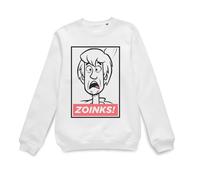 Official Zoinks Sweatshirt - White Scooby Doo White M