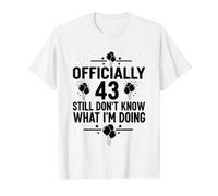 Officially 43 Still Don't Know What I'm Doing Value Graphic T-Shirt, Men, White, S