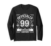 Officially 99 Year Old - Vintage Funny 99th Birthday Long Sleeve T-Shirt
