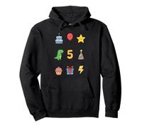 Officially A Handful 5th Birthday Kawaii Dinosaur Star Boys Pullover Hoodie