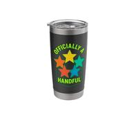 Officially A Handful Funny Parent Stars Stainless Steel Insulated Tumbler