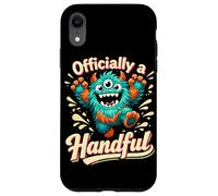 Officially a Handful Kids Funny Three Eyed Monster Birthday Case for iPhone XR