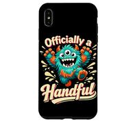 Officially a Handful Kids Funny Three Eyed Monster Birthday Case for iPhone XS Max