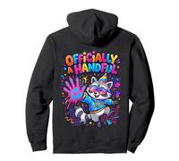Officially a Handful Kids Toddler Retro Raccoon Party 2026 Pullover Hoodie