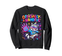 Officially a Handful Kids Toddler Retro Raccoon Party 2026 Sweatshirt