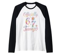 Officially a Teenager 6 + 7 13 Years 13th Birthday Raglan Baseball Tee