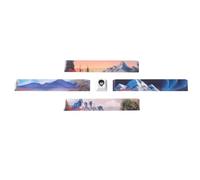 Officially Bob Ross Keycaps -Panoramic Scenic Spacebars& Escape Key with Dye-Sublimated Art, 1.5mm Thick PBT, Cherry Profile- 6.25u and R1 1u MX Compatible