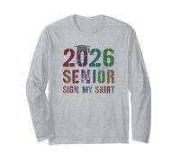 Officially Class of 2026 Senior Sign My Shirt Final Level Long Sleeve T-Shirt