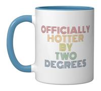 Officially Hotter By Two Degrees Retro 70s | Ceramic Coffee Mug | 11 OZ