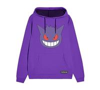 Officially Licenced Pokemon - Gengar Face Unisex Purple Varsity Hoodie