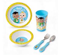 Officially Licensed 5-Piece PP Dinnerware Set - BPA-Free, Durable, Lightweight & Kid-Friendly Tableware - Cocomelon for 3+ Years Children