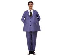 Officially Licensed Addams Family Gomez Suit, Wig & Tash Fancy Dress Costume