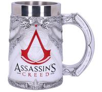 Nemesis Now B5296S0 Officially Licensed Game Tankard, Resin w. Stainless Steel, 300 milliliters, Assassin's Creed II White Edition