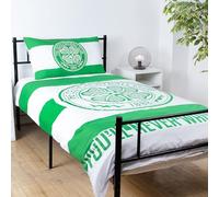 Officially Licensed Celtic FC Single Bedding Set - Reversible and Includes Pillowcase - Perfect for Kids - For Bhoys and Wee Lasses Of SPL Club Celtic Football