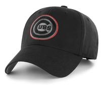 Officially Licensed Chicago Baseball Black MVP Hat Adjustable Classic Team Cubs Logo Embroidered Cap, Multicolor, One Size