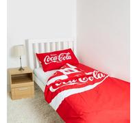 Officially Licensed Coca-Cola Single Bedding Set - Reversible and Includes Pillowcase - Perfect for Coke Fans
