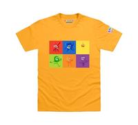 Officially Licensed Colourblocks Characters 3x2 Kids T-Shirt (Gold, XL)