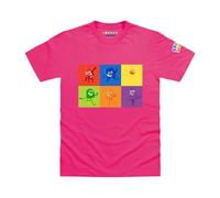 Officially Licensed Colourblocks Characters 3x2 Kids T-Shirt (Heliconia, XL)