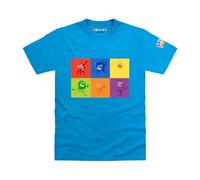 Officially Licensed Colourblocks Characters 3x2 Kids T-Shirt (Sapphire, XL)