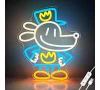 Officially Licensed Dog Man LED Neon Sign - Vibrant Kids’ Bedroom & Game Room Wall Decor, Safe Movie-Themed Gift for Fans Christmas/Birthday (15 * 12.4 inches)