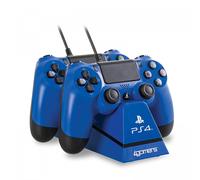 Officially Licensed Dual Controller Stand with Twin USB Charging Cables - A4T - Blue