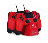 Officially Licensed Dual Controller Stand with Twin USB Charging Cables - A4T - Red