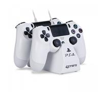 Officially Licensed Dual Controller Stand with Twin USB Charging Cables - A4T - White
