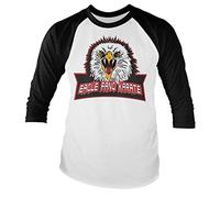 Officially Licensed Eagle Fang Karate Baseball Long Sleeve T-Shirt (White-Black), X-Large