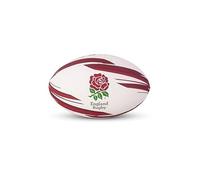 Officially Licensed England Rugby Ball - Durable Synthetic Rubber - Red & White RFU Licensed Size 5 Rugby Ball with Pebbled Surface, Latex Bladder