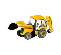 Officially Licensed JCB Backhoe Soft Toy - Cute Plush Toy for Kids and Collectors - Iconic Construction Vehicle