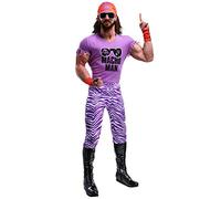 Officially Licensed Macho Man Randy Savage WWE Fancy Dress Halloween Costume for Adults, Includes Accessories (Extra Small)