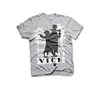 Officially Licensed Merchandise Miami Vice Silhuettes T-Shirt (H.Grey), Medium