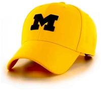 Officially Licensed Michigan University Yellow/Blue MVP Hat Classic Team Logo Adjustable Structured Cap, Multi, One Size