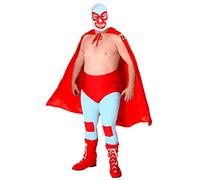 Officially Licensed Nacho Libre Adult Fancy Dress Halloween Costume- Includes Cape Tights Briefs Mask Boot Covers (Small)