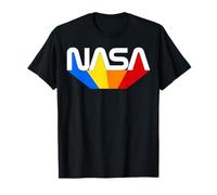 Officially Licensed NASA Worm Color Blue Yellow Orange Red T-Shirt