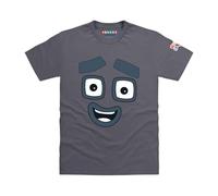 Officially Licensed Numberblocks Nine's Face Kids T-Shirt (Charcoal, M)